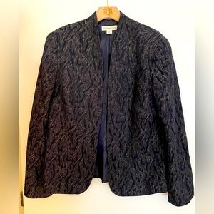 Blazer, navy with gold threads, Coldwater Creek, size M